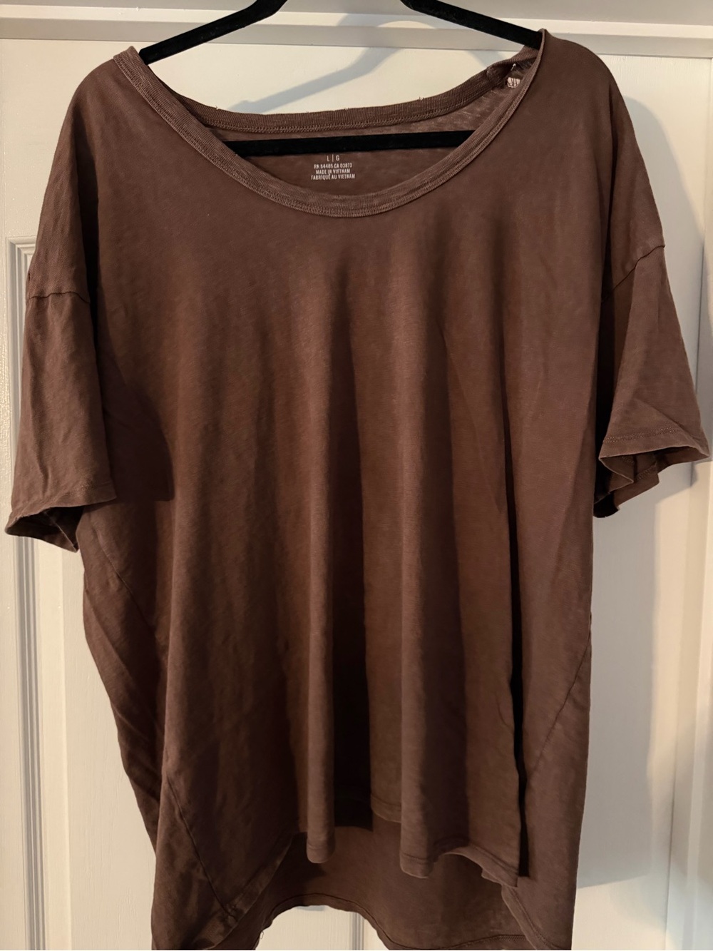 aerie Oversized Brown Crewneck Short-Sleeve Tee